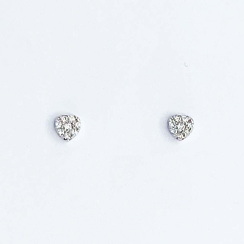 Boucles D'Oreilles Argent Rhodié Oxyde Zirconium 0.4G