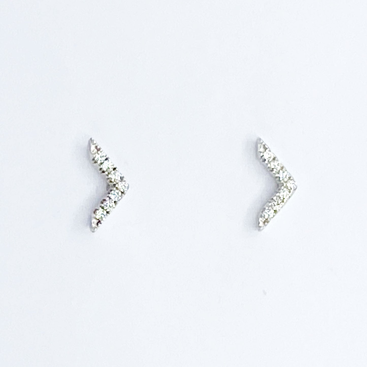 Boucles D'Oreilles Argent Rhodié Oxyde Zirconium 0.5G