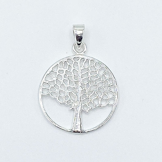 Pendentif Argent Massif Arbre De Vie 1.77G