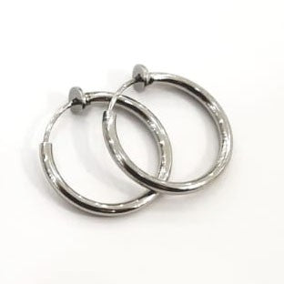 Boucles D'Oreilles Acier Inoxydable Créole Clip!