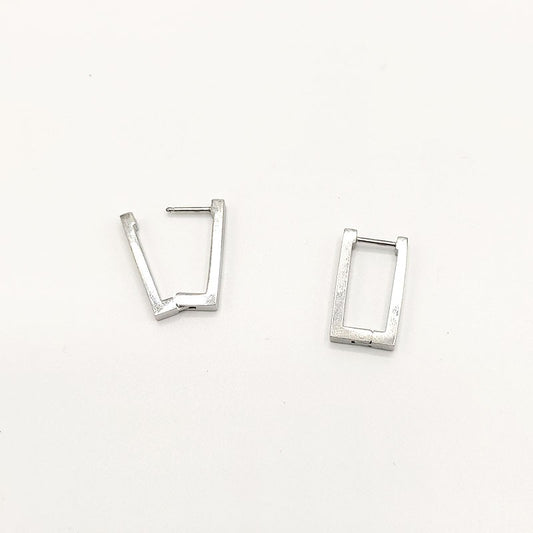 Boucles D'Oreilles Acier Inoxydable Créole Carrées