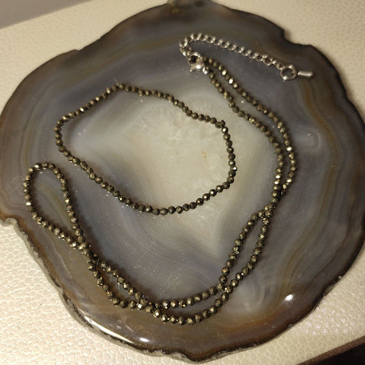 Bracelet Et Collier Pierre Pyrite 3mm