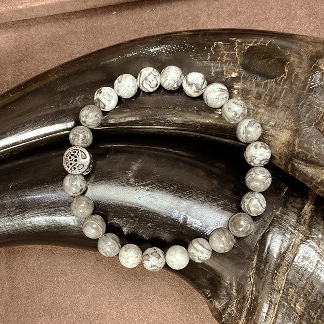 Bracelet Homme Pierre Naturelle Et Acier Inoxydable