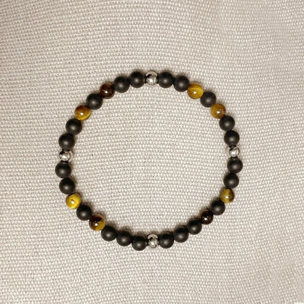 Bracelet Homme pierre naturelle et acier