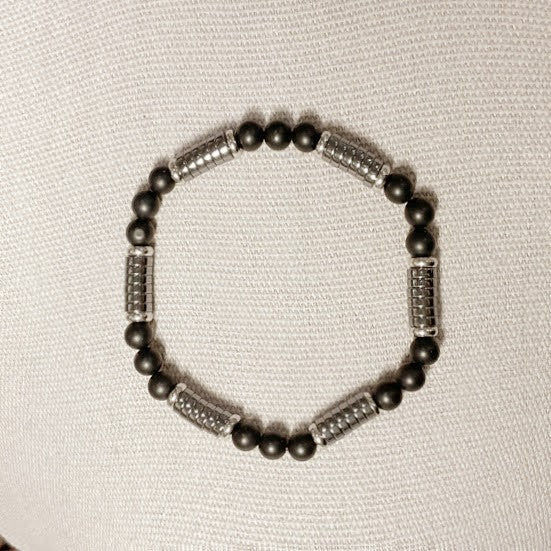 Bracelet Homme Pierre Naturelle Et Acier