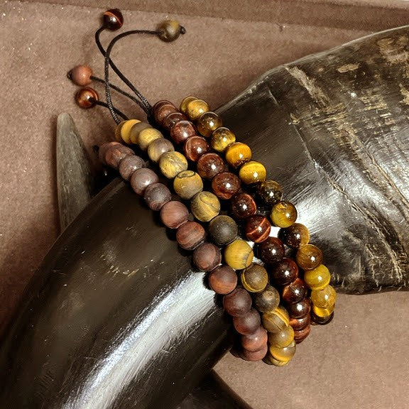 Bracelet Pierre Naturelle Noeud Coulissant