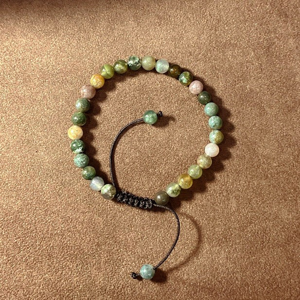 Bracelet Pierre Naturelle Noeud Coulissant