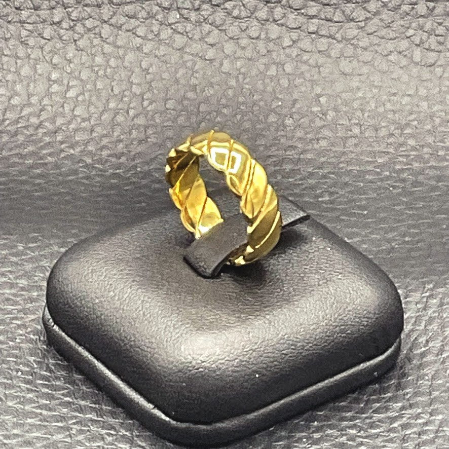 Bague En Acier Doré