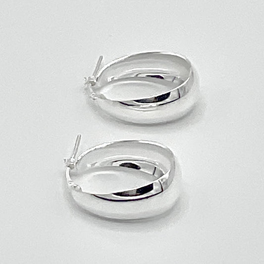 Boucles D'Oreilles Créoles Argent925 Massif