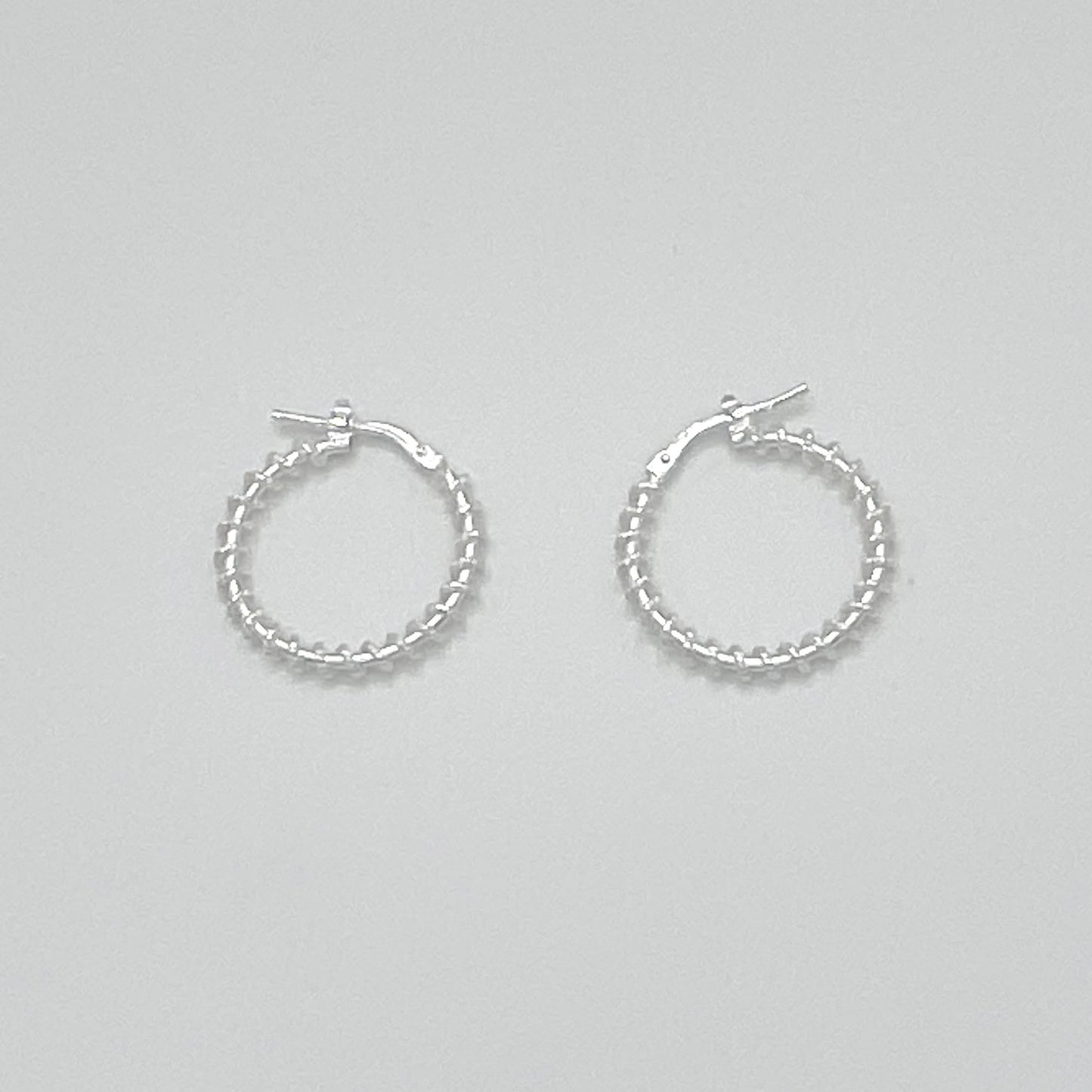 Boucles D'Oreilles Créoles Argent925 Massif Torsadé
