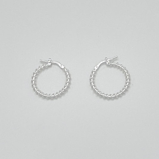 Boucles D'Oreilles Créoles Argent925 Massif Torsadé