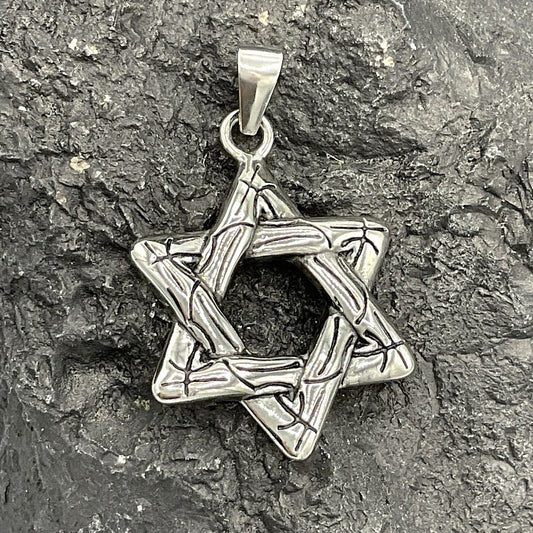 Pendentif Acier Inoxydable L'Étoile De David