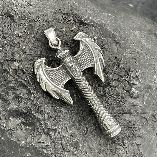 Pendentif Acier Inoxydable Gothique Croix Épée