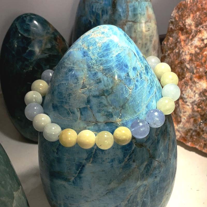 Bracelet Pierre Naturelle Aquamarine 8Mm