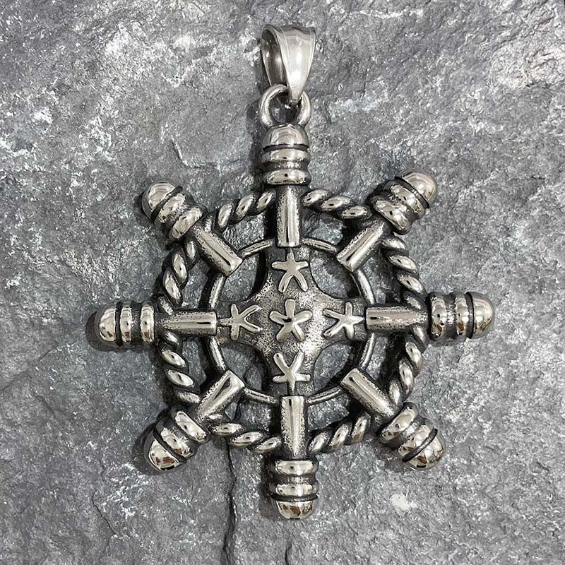 Pendentif Acier Inoxydable Gouvernail
