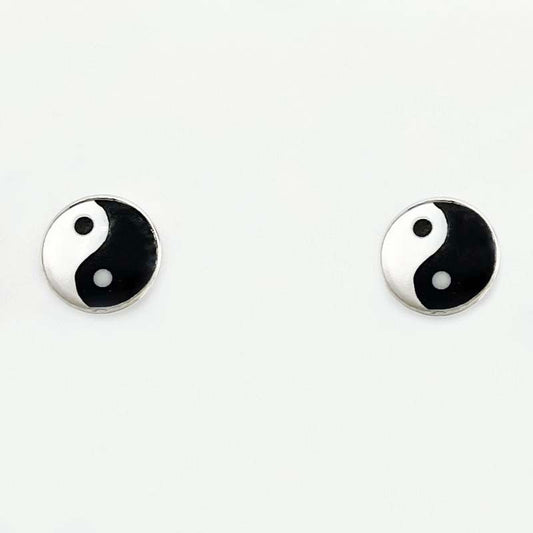 Boucles D'Oreilles Yin Yang Argent