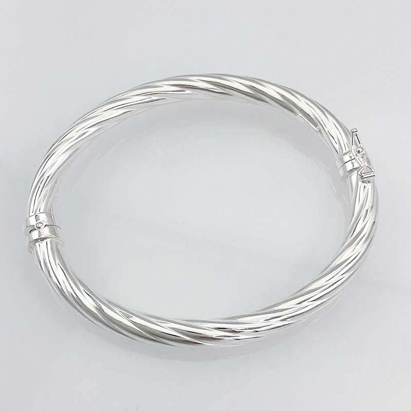 Bracelet Argent Torsadé Jonc