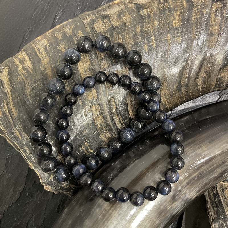 Bracelet Pierre Naturelle Oeil De Faucon Bleu