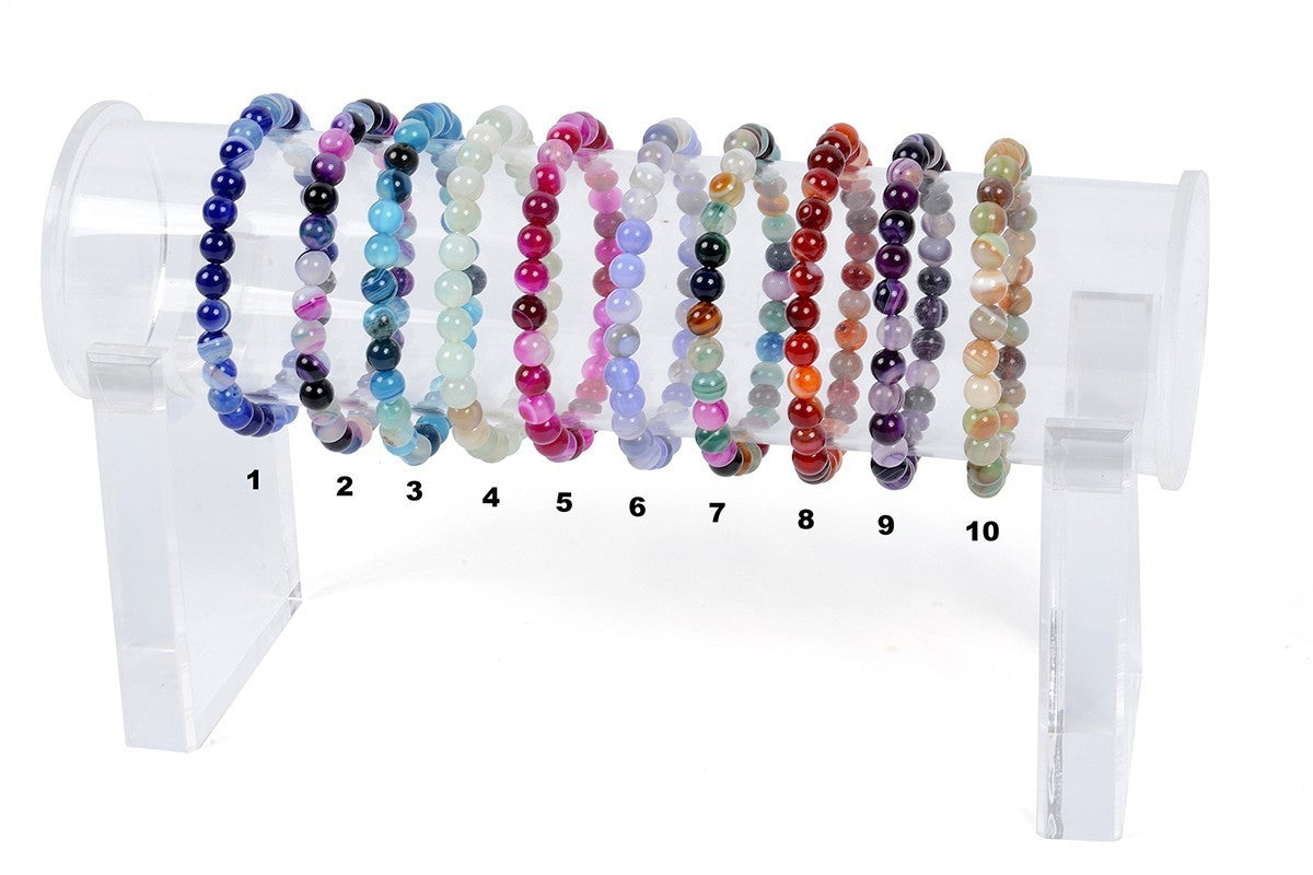 Agate Teintée Bracelet 6Mm
