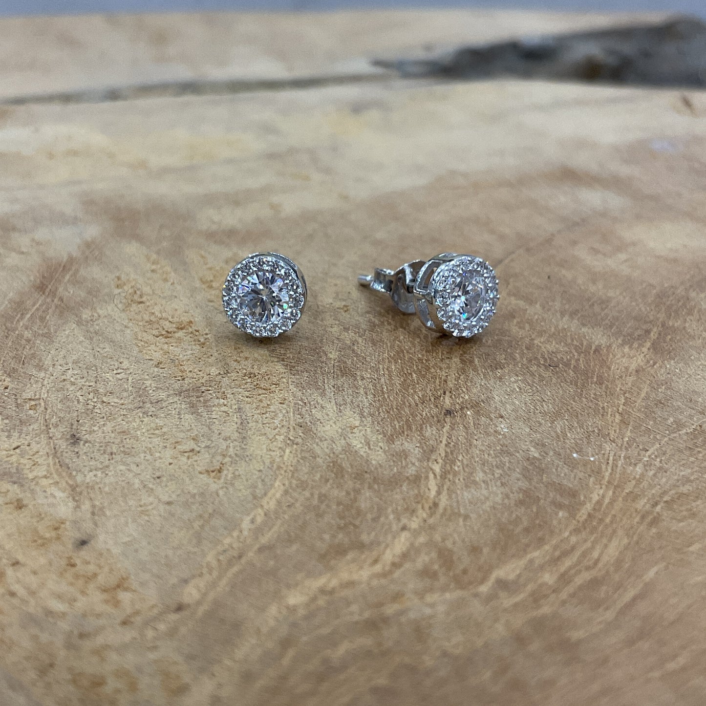 Boucles D'Oreilles Argent Rhodié CZ