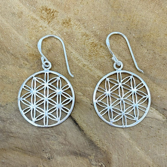 Boucles D'Oreilles Rosace En Argent 925