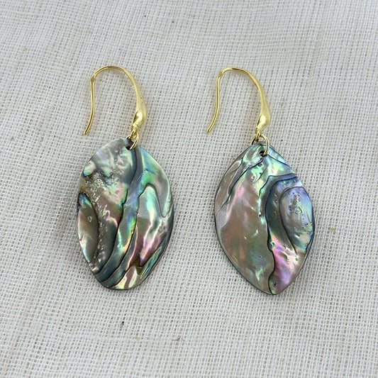 Boucles D'Oreilles Tuiles Abalone En Argent 925