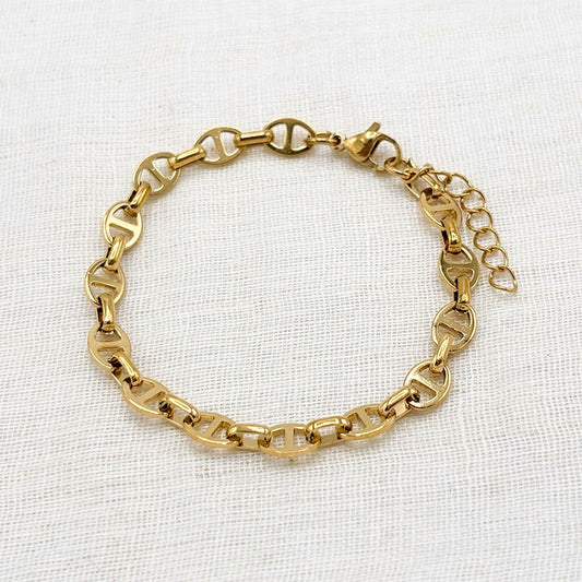 Bracelet Maillons Acier Inoxydable Doré