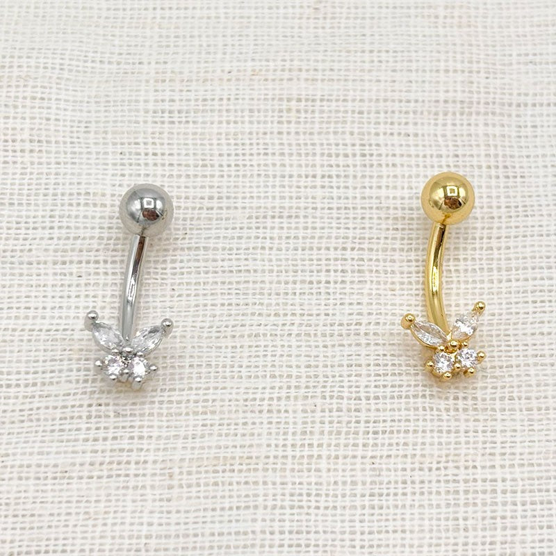 Piercing Nombril Papillon En Acier Inoxydable