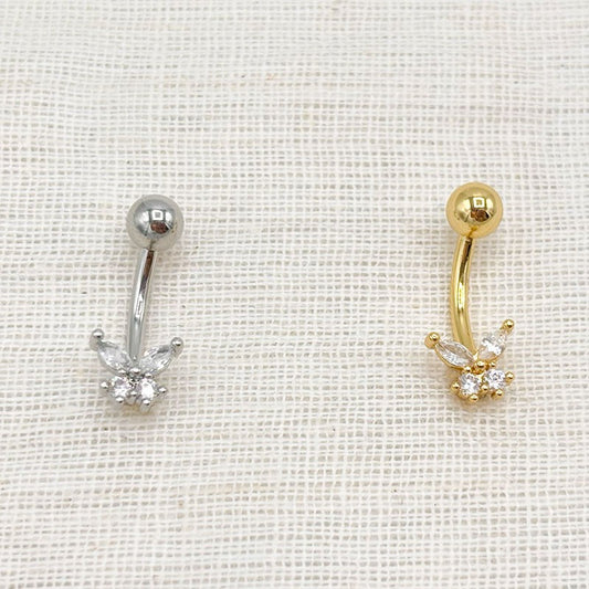 Piercing Nombril Papillon En Acier Inoxydable