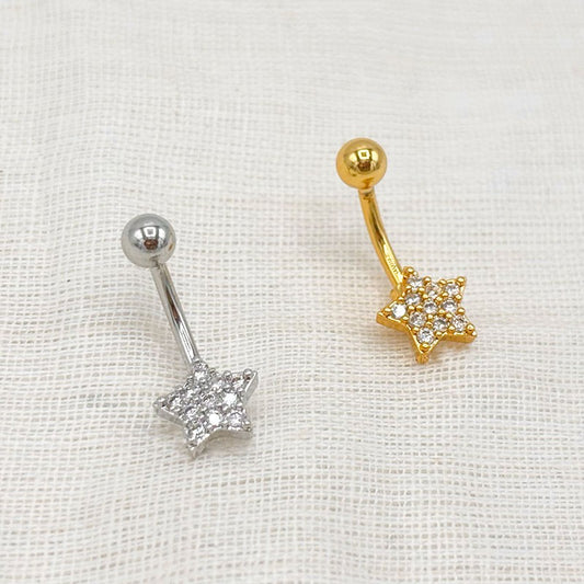 Piercing Nombril Étoile En Acier Inoxydable