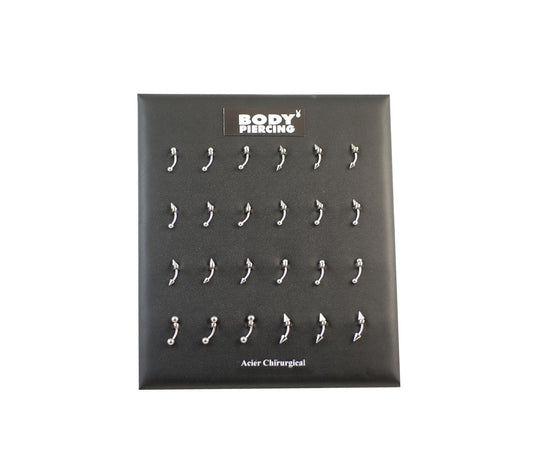 Presentoire Piercing Arcade 24Pcs Acier