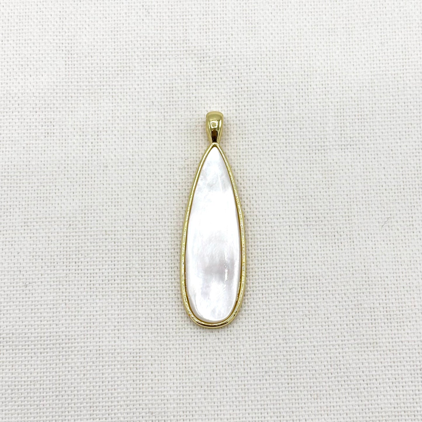 Pendentif Laiton Abalone Nacre Goutte