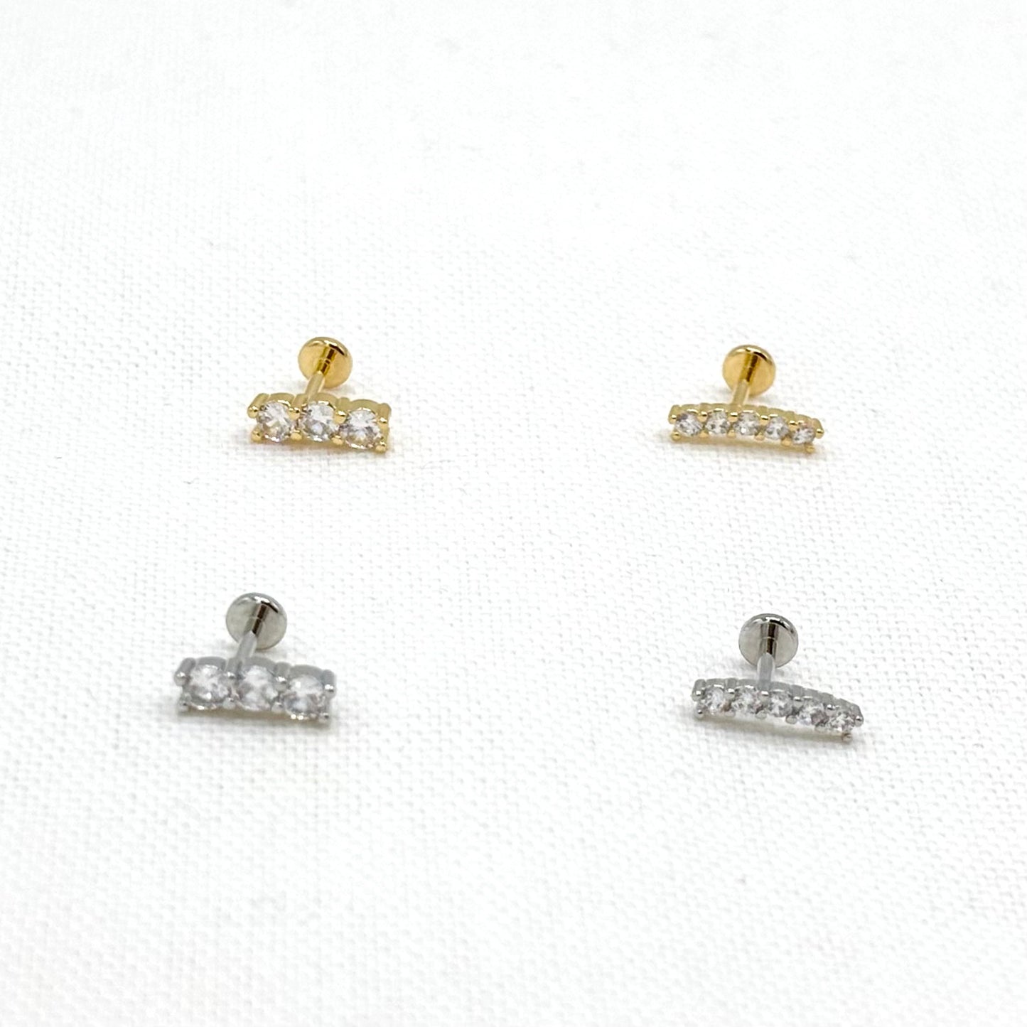 Piercing Labret Acier Chirurgical Vissage Interne