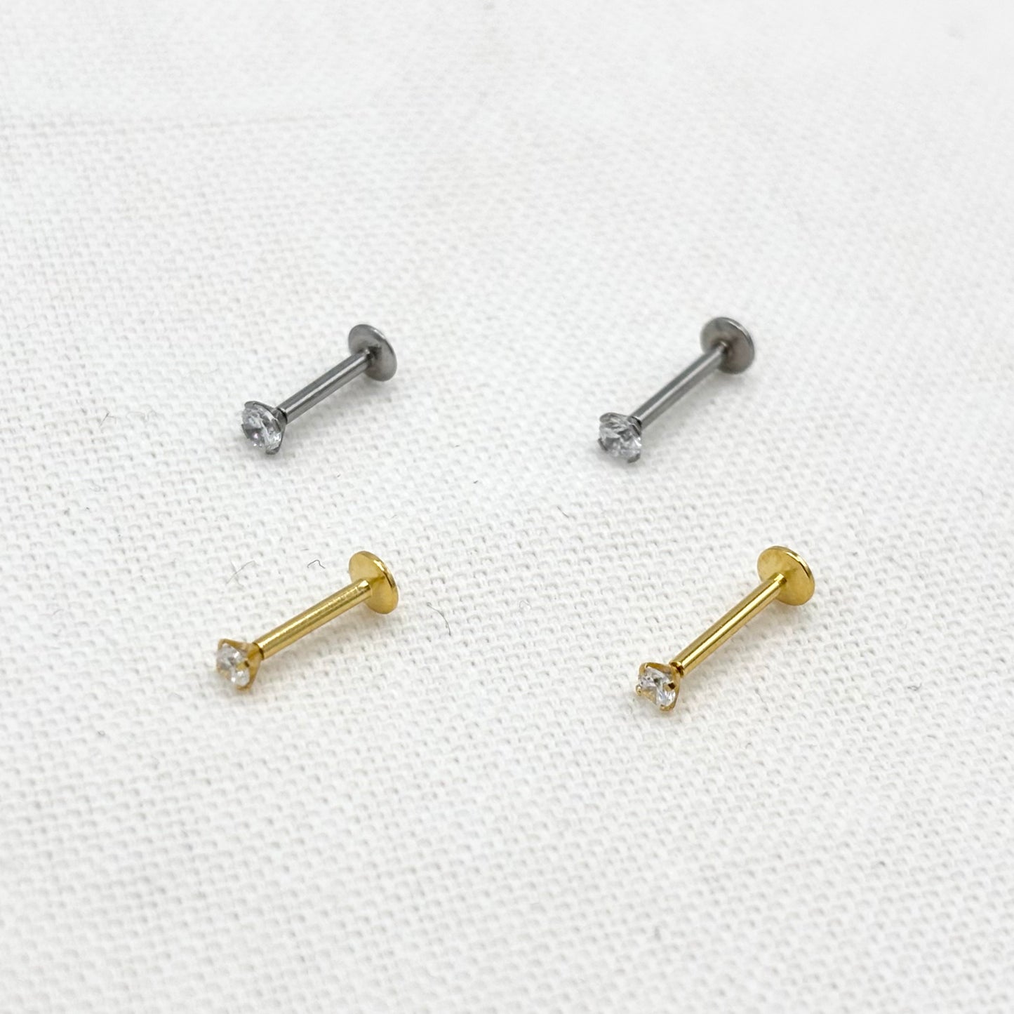 Piercing Labret Acier Chirurgical Vissage interne