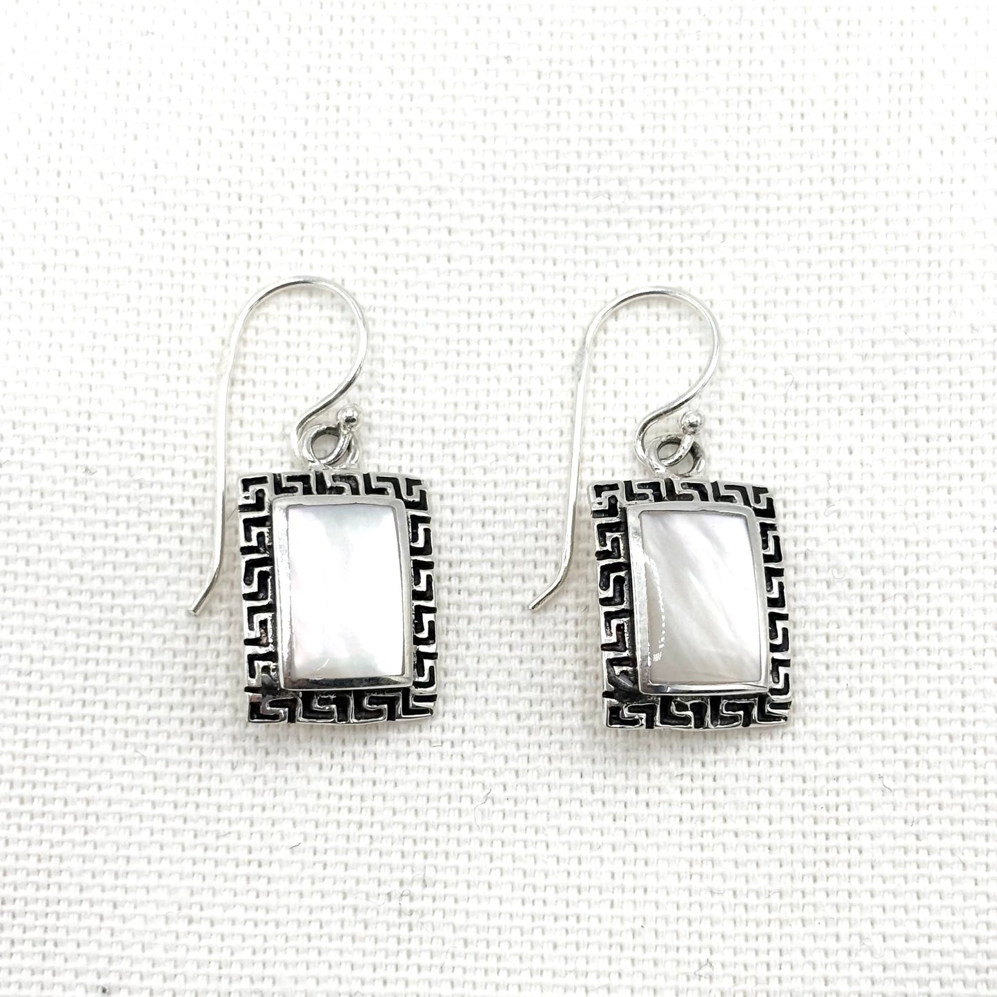 Boucles D'Oreilles Argent 925 Nacre Abalone