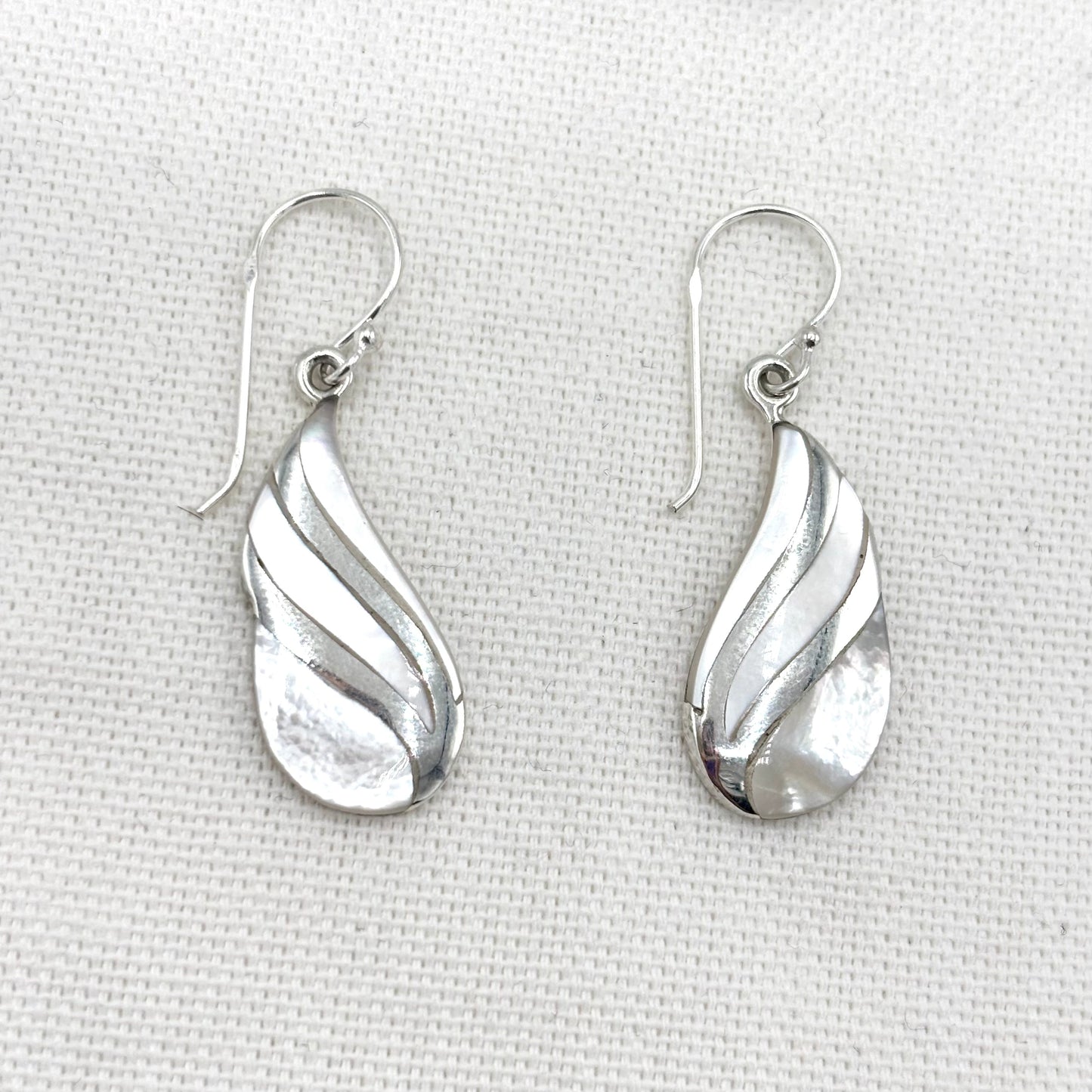 Boucles D'Oreilles Argent 925 Nacre Abalone