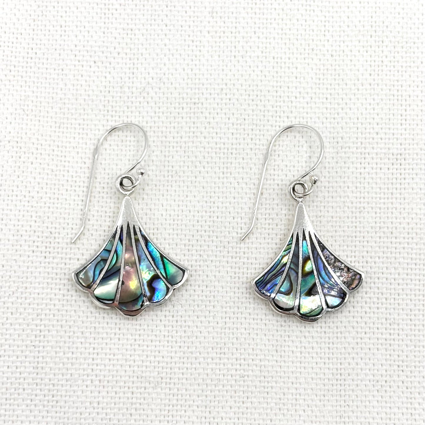 Boucles D'Oreilles Argent 925 Nacre Abalone
