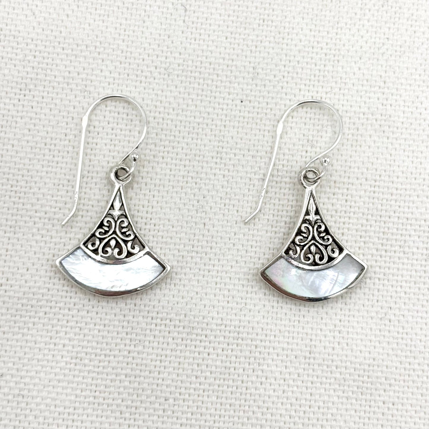 Boucles D'Oreilles Argent 925 Nacre Abalone