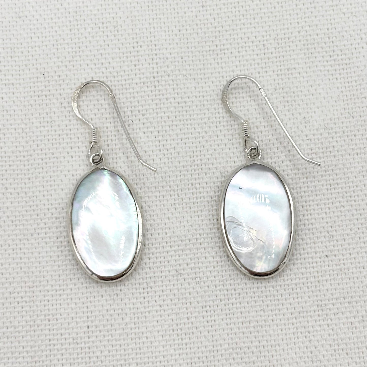 Boucles D'Oreilles Réversible Argent 925 Abalone Nacre