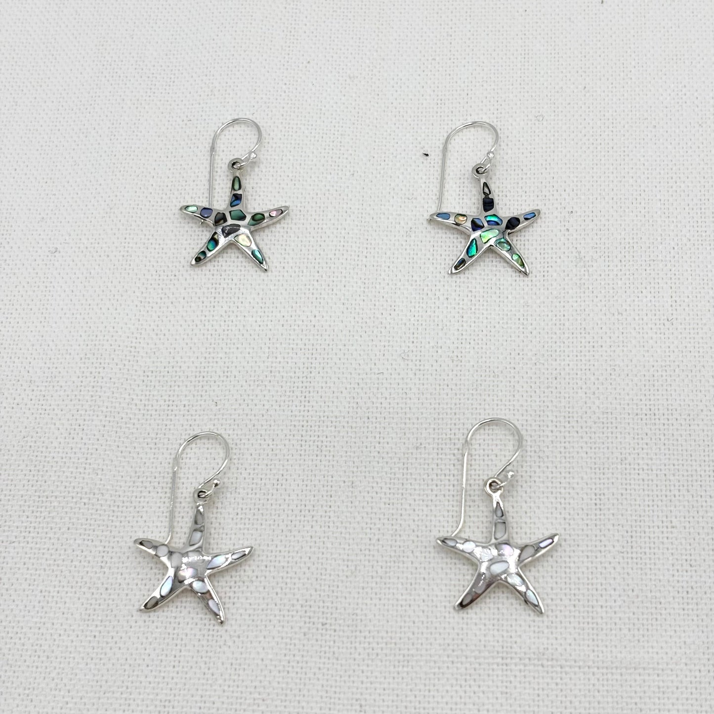 Boucles D'Oreilles Argent 925 Nacre Abalone
