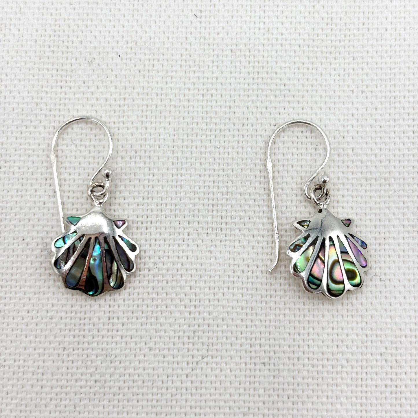 Boucles D'Oreilles Argent 925 Nacre Abalone