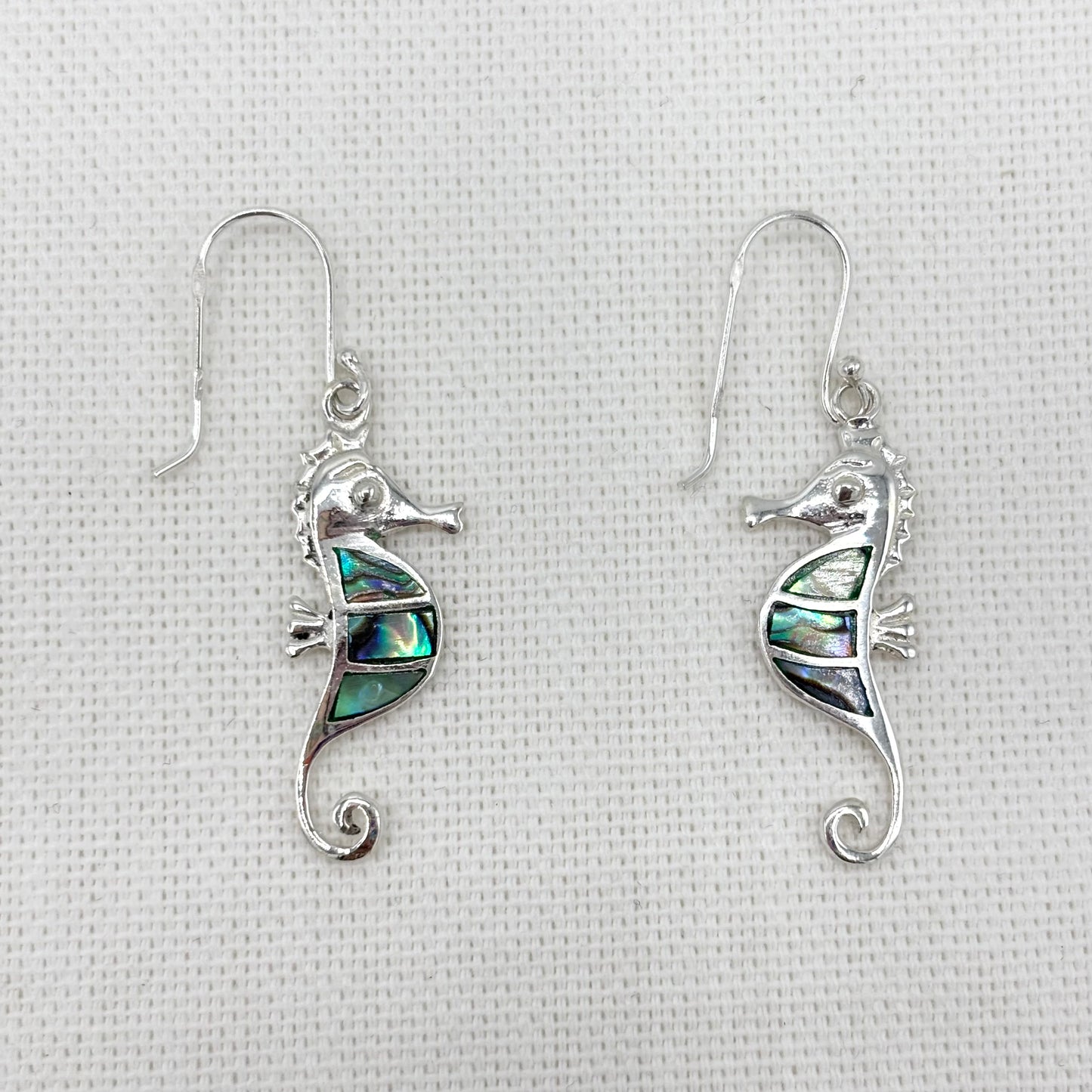 Boucles D'Oreilles Argent 925 Nacre Abalone