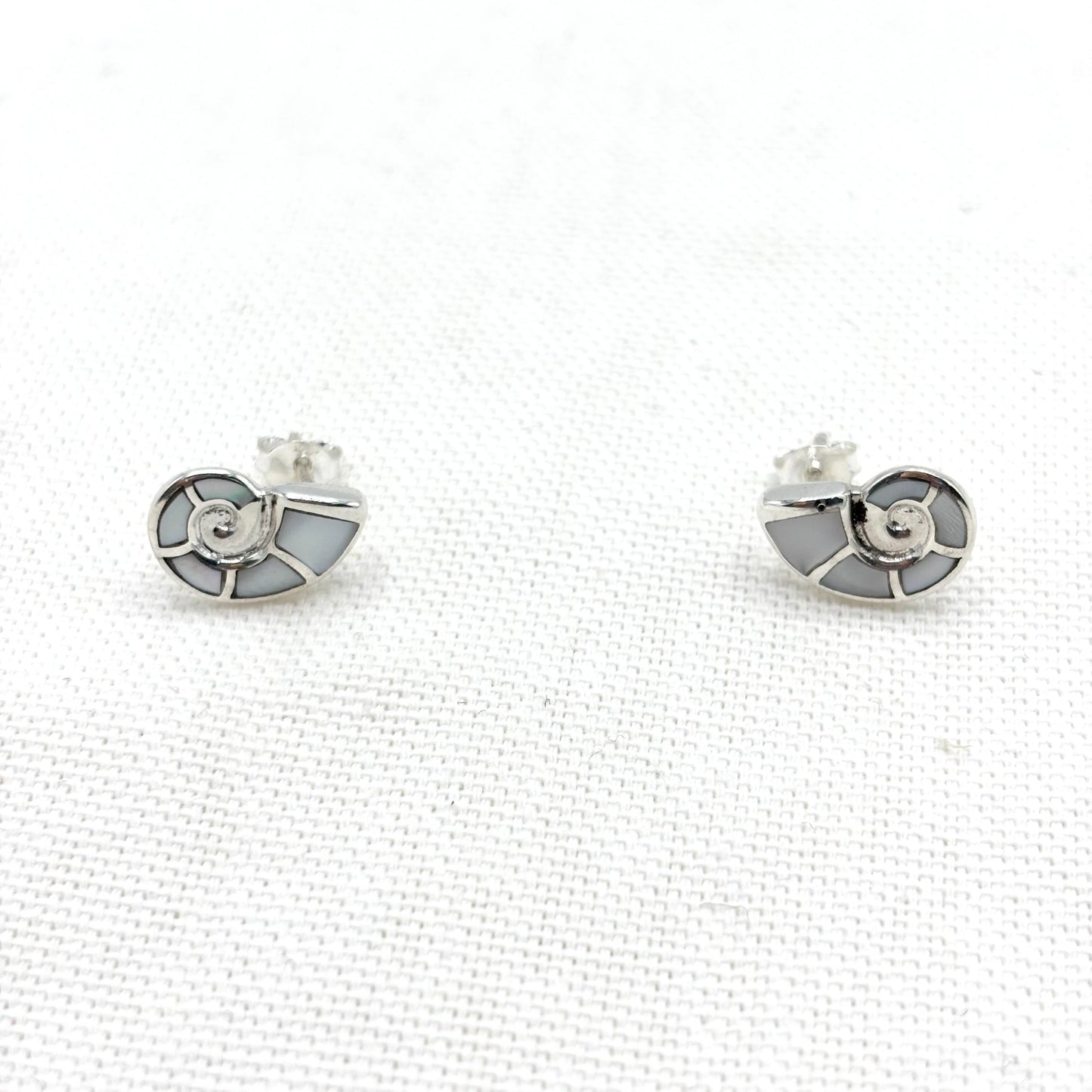 Boucles D'Oreilles Argent 925 Nacre Abalone
