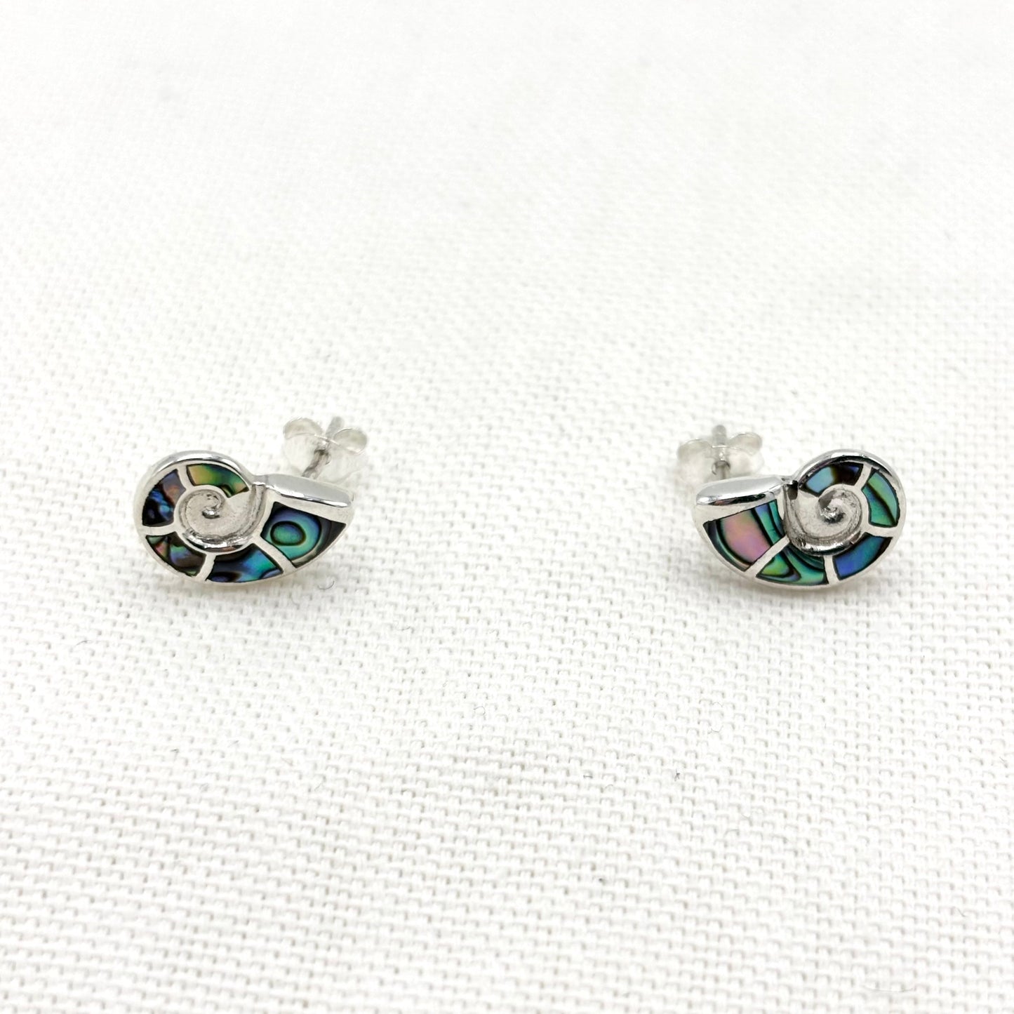 Boucles D'Oreilles Argent 925 Nacre Abalone
