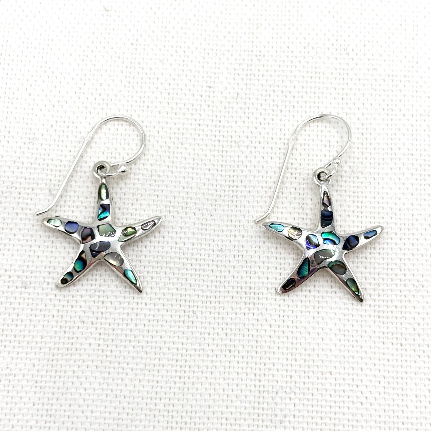 Boucles D'Oreilles Argent 925 Nacre Abalone