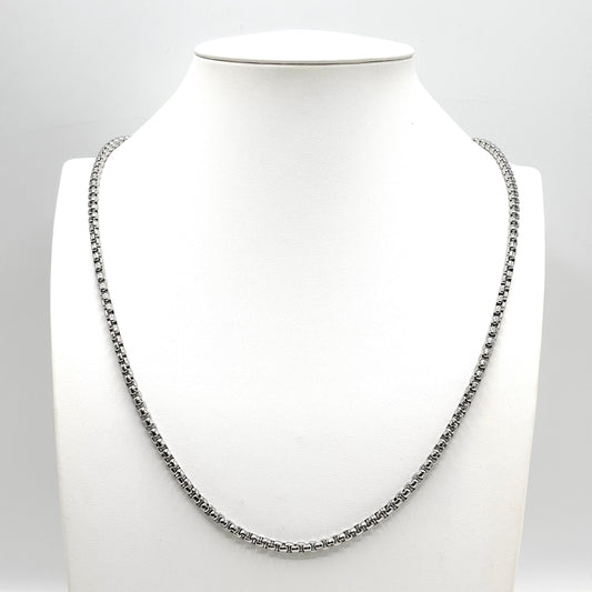 Collier Chaine Acier Inoxydable Blanc