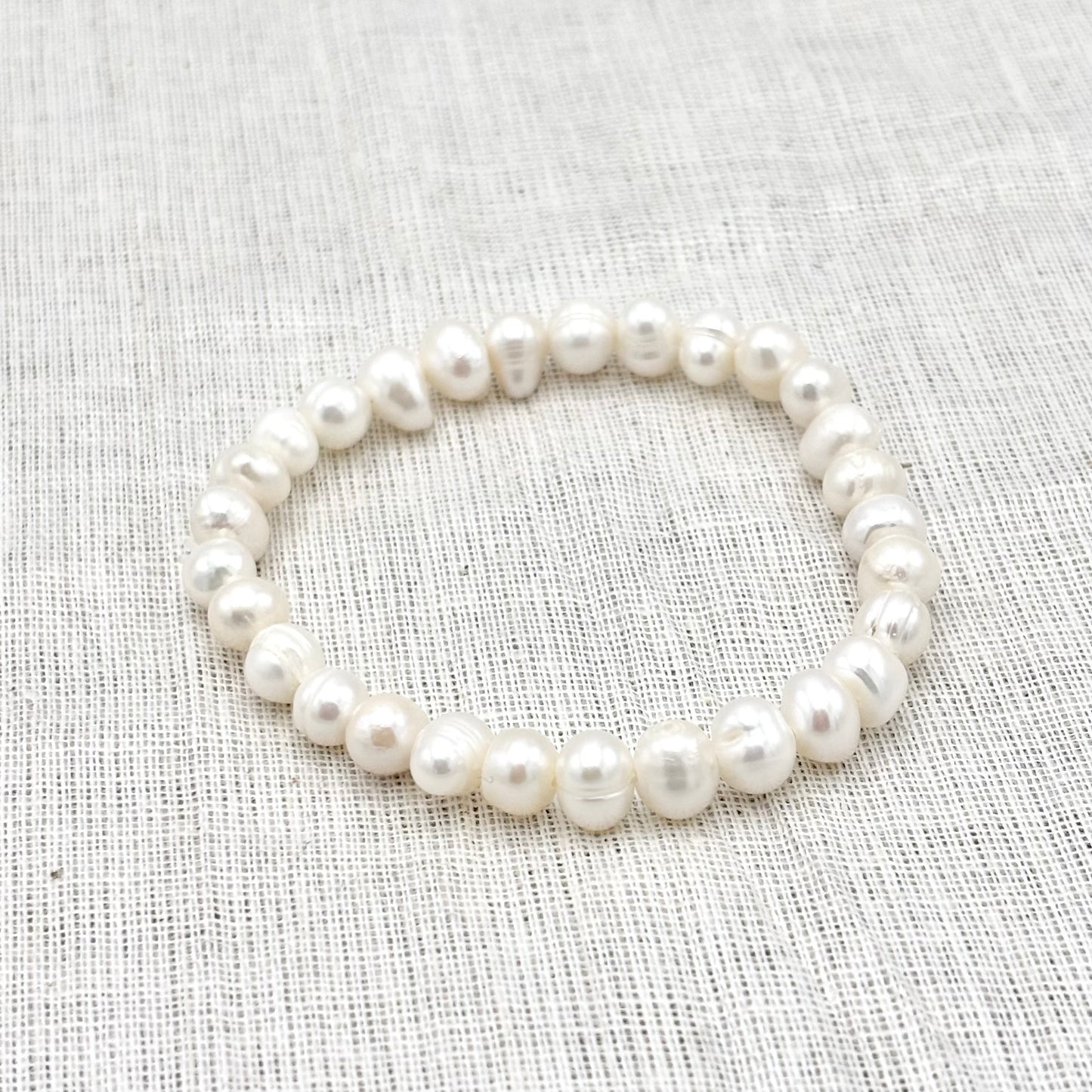 Bracelet Perle D'Eau Douce Perçage Horizontal