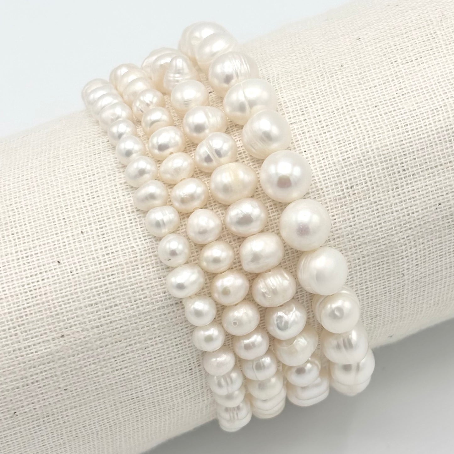 Bracelet Perle D'Eau Douce Perçage Horizontal