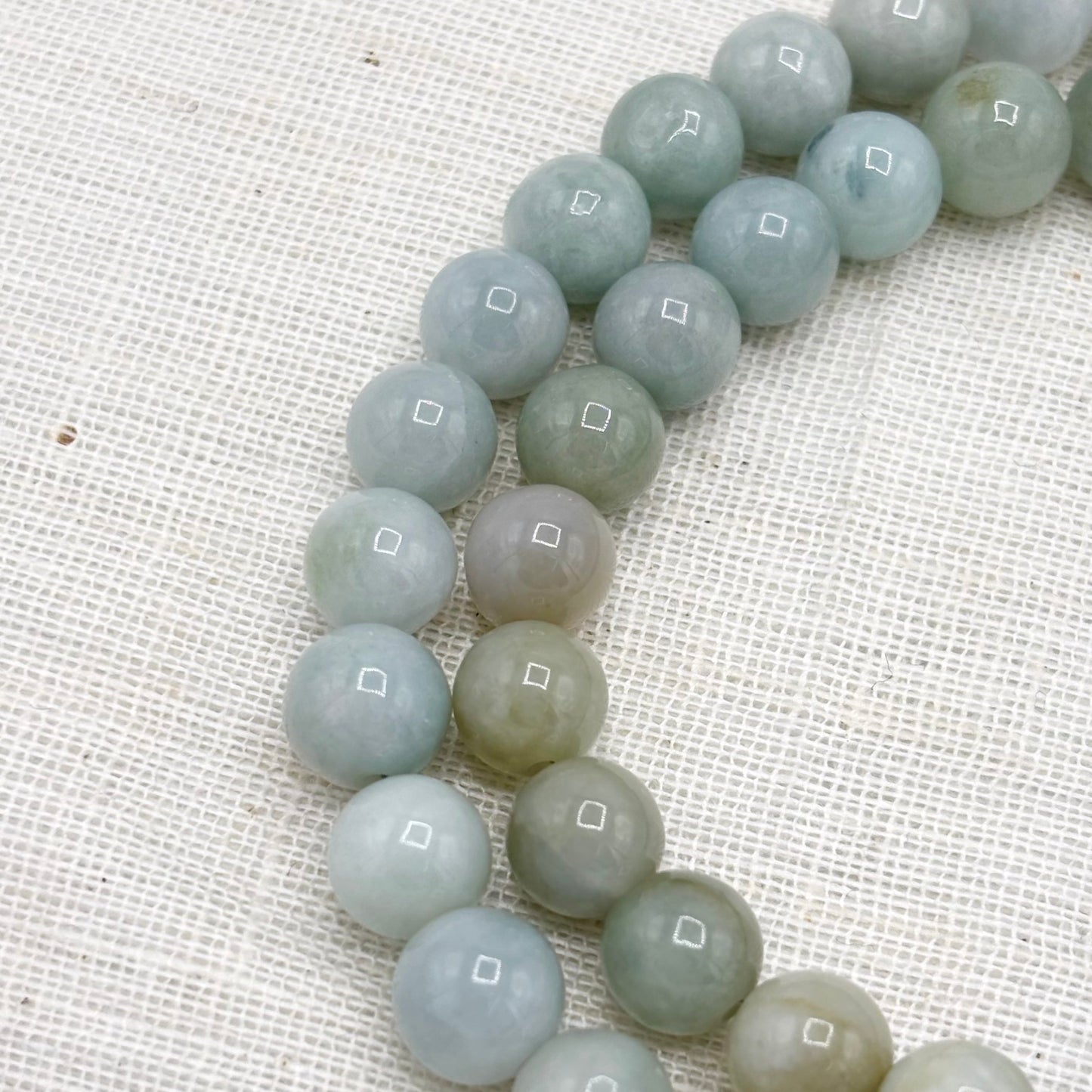 Collier Pierre Naturelle Jadeite Avec Fermoir En Acier