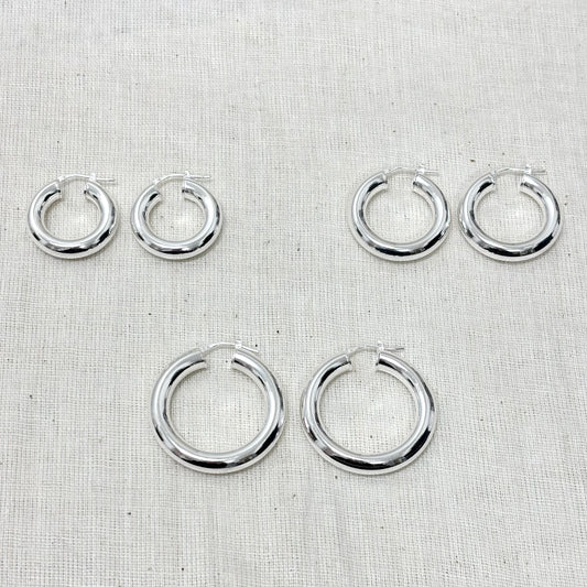 Boucles D'Oreilles Argent 925 Créoles